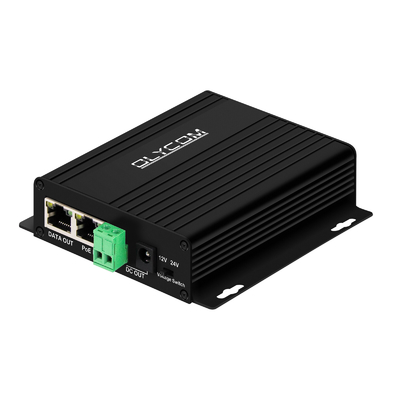 Gigabit 30W PoE Splitter DC12V DC24V Çıkış Duvar 100 metrelik PoE mesafesine monte edilmiş