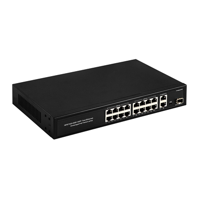 16 Port Gigabit Poe Değiştiricisi Fiber Network Değiştiricisi Genişletilmiş 250m 300W