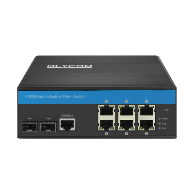 8 Port Gigabit Switch L2 Yönetilen Vitesse Chipset Din Network Switch 2SFP+6RJ45 ile
