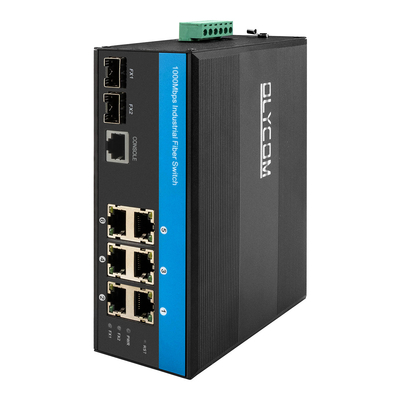 8 Port Gigabit Switch L2 Yönetilen Vitesse Chipset Din Network Switch 2SFP+6RJ45 ile