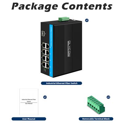 8 Port Gigabit Değiştirici Endüstriyel Ethernet Değiştirici IP40 OEM Fabrikası