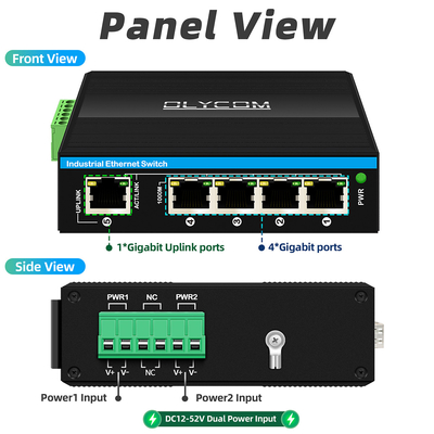 5 Port Gigabit Değiştirici E-Mard Sertifikalı Endüstriyel Ethernet Değiştirici