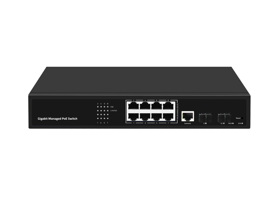 Gigabit 8 port poe anahtarı yönetilen Ethernet fiber anahtarı 120W AC100-240V Giriş