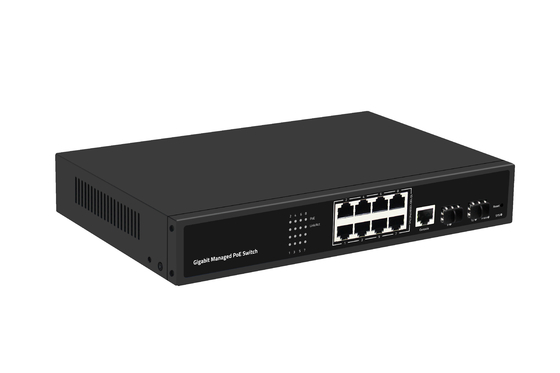 Gigabit 8 port poe anahtarı yönetilen Ethernet fiber anahtarı 120W AC100-240V Giriş