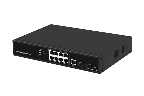 Gigabit 8 port poe anahtarı yönetilen Ethernet fiber anahtarı 120W AC100-240V Giriş