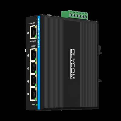 5 port gigabit anahtarı Endüstriyel PoE Genişletici 1*poe port desteğinde 30w/60w/90w+4*poe çıkış portları
