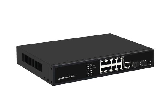 8 Port Gigabit Fiber Optik Switch L2 Yönetilebilir Masaüstü Ethernet Switch