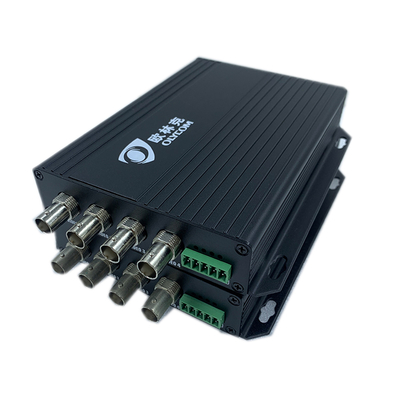4 Kanallı Standart Tanımlı Analog BNC'den Fiber'e RS485 20KM Video Optik Dönüştürücü
