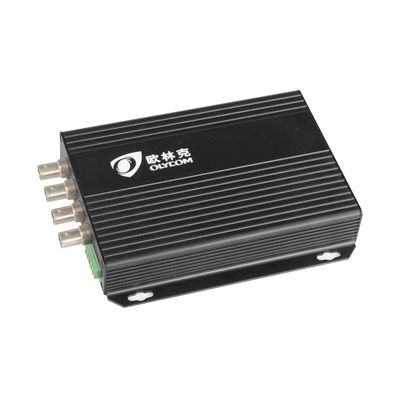 4 Kanallı Standart Tanımlı Analog BNC'den Fiber'e RS485 20KM Video Optik Dönüştürücü