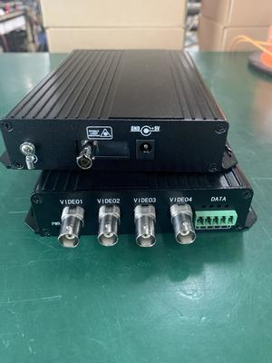 4 Kanallı Standart Tanımlı Analog BNC'den Fiber'e RS485 20KM Video Optik Dönüştürücü