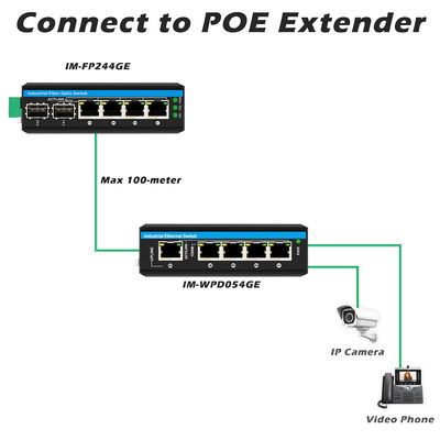 Gigabit POE anahtarı yönetilmemiş eteren anahtarı 120W poe af/at DC48V Güç girişi