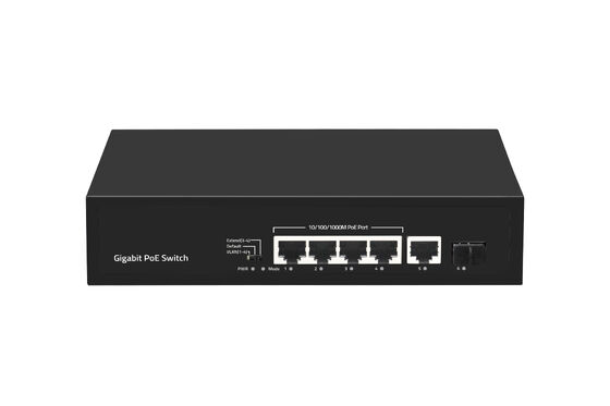 İşletmeler için Gigabit 4 Port PoE Switch 65W fiber ağ anahtarı