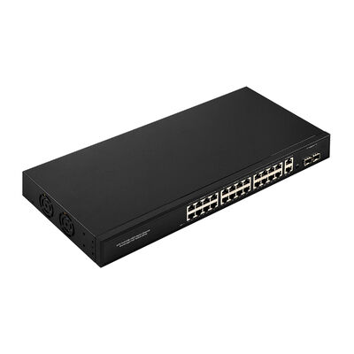 24 Port Gigabit PoE Switch, 2 SFP/RJ45 Uplink, 300W Yönetilmeyen, 220V Giriş, CE