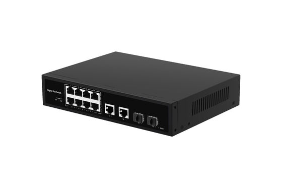 İşletmeler için Fiber Ağ için 8 Port 120W Gigabit POE Switch ve POE Watchdog