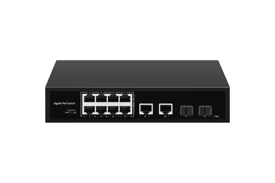 İşletmeler için Fiber Ağ için 8 Port 120W Gigabit POE Switch ve POE Watchdog