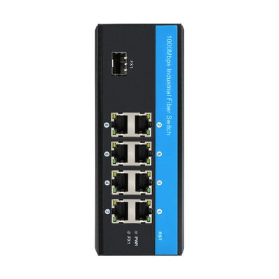 8 Port DIN PoE Switch Gigabit Yönetilmeyen Ağ Endüstriyel Seviye Dış Mekan Kullanımı CE