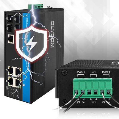 8 Port L2 Yönetilen Ethernet Değiştiricisi 1G/2.5G SFP Uplinks Endüstriyel Sınıf CE FCC