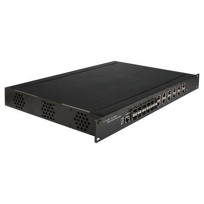 1U Rack Tipi 24 Port Yönetilebilir Switch, 12RJ45+12SFP Port, IP30 Güvenlik Sınıfı ve IEEE802.3az EEE Endüstriyel Ethernet Switch