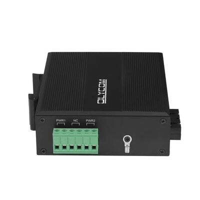 5 Port Hızlı Ethernet Anahtar Endüstriyel Yönetilmeyen SFP Fiber Fansız IP40 Dereceli DC12V