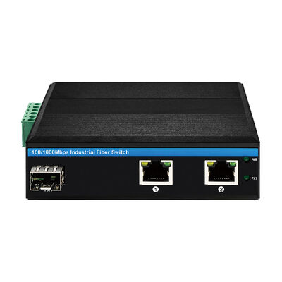 Endüstriyel Fiber Optic Switch Hızlı Ethernet SFP Slot Yönetilmemiş DC12V DC24V IP40 Rated