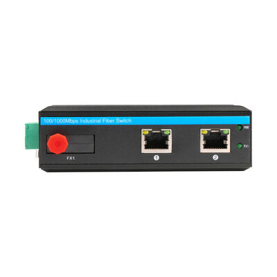 Endüstriyel Fiber Optic Switch Hızlı Ethernet SFP Slot Yönetilmemiş DC12V DC24V IP40 Rated
