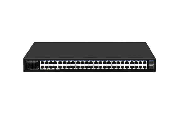 48 Portlu Gigabit Ethernet Değiştiricisi SFP Fiber Uplinks Yönetilmeyen Rak Montajlı 220V Giriş CE Listesi