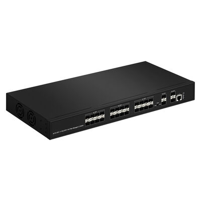 Veri Merkezi ISP Ağı için SNMP VLAN QoS'lu 28 portlu 10G SFP+ Yönetilen Fiber Switch L2/L3 Toplama Switch