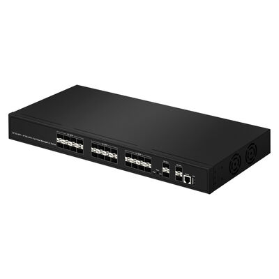 Veri Merkezi ISP Ağı için SNMP VLAN QoS'lu 28 portlu 10G SFP+ Yönetilen Fiber Switch L2/L3 Toplama Switch