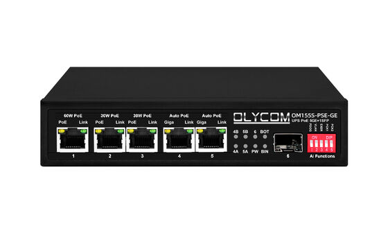 Gigabit PoE Değiştiricisi MPPT Güneş Şarj Kontrolörü SFP Fiber Optic DC12V/DC24V/DC48V Giriş