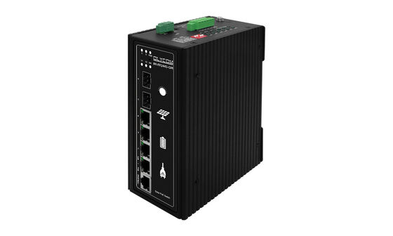 Endüstriyel Yönetilen Güneş PoE Değiştiricisi 4GE + 2SFP 120W PoE MPPT CCTV ve Kablosuz Ağ için Şebeke dışı Güç
