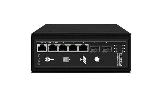 Endüstriyel Yönetilen Güneş PoE Değiştiricisi 4GE + 2SFP 120W PoE MPPT CCTV ve Kablosuz Ağ için Şebeke dışı Güç