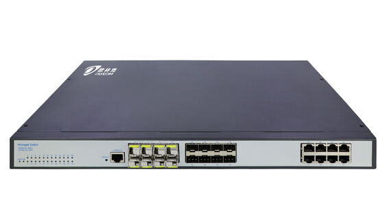 Gigabit Yönetilen Katman 2 Ağ Anahtarı 24 Bağlantı Noktalı Fansız WEB CLI SNMP Destekli CE FCC