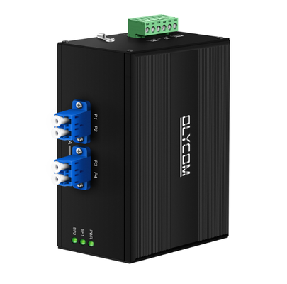 DIP Akıllı Gecikme Özelliği AC/DC Giriş DIN Raylı Çift Güçlü Fiber Bypass Switch Modülü