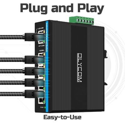 Güneş Enerjisi Sistemi için 4 Port Voltaj Güçlendirici PoE Değiştiricisi DC12-48V Giriş