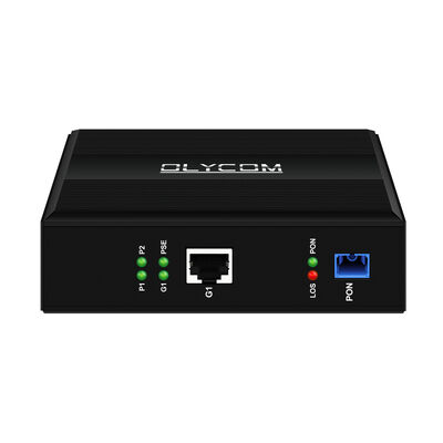 Endüstriyel Gigabit EPON GPON Pasif Optik Ağı için 30W PoE Tek Port DIN Rail ile