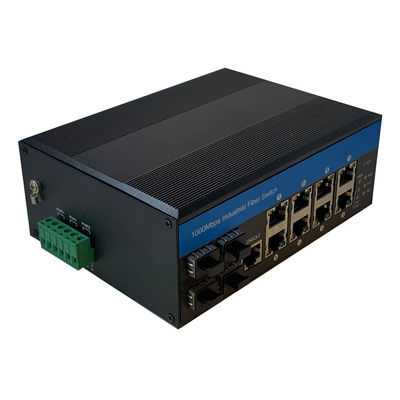8 Port Endüstriyel Yönetilen PoE Değiştiricisi 2.5G Fiber Din Rail 240W Destek PoE Yönetimi
