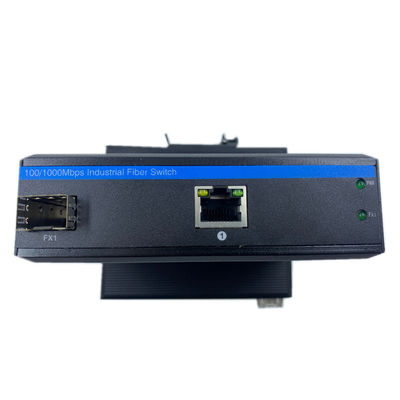2 Portlu Endüstriyel Ethernet Medya Dönüştürücü 10/100/1000M Geniş Voltaj Desteği