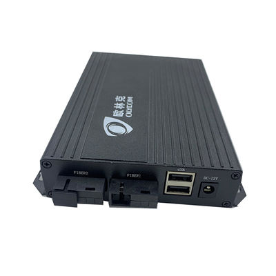 Güçlü Parazit Önleyici HDMI DVI Genişletici İki Fiber Bağlantı Noktası ve İki USB Bağlantı Noktası