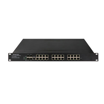 220VAC Endüstriyel Yönetimli Ethernet Anahtarı 4SFP Fiber 24UTP Bağlantı Noktaları