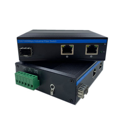 Endüstriyel Ağ Değiştiricisi Gigabit Fiber Din Rail 6KV Fırtına IP40 Fansız Yönetilmeyen