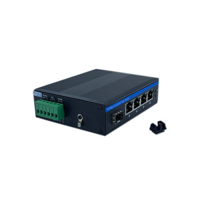 Endüstriyel POE Değiştiricisi, 1 SFP Port ve 4 RJ45 Port ile DIN Demiryolu Montajı için