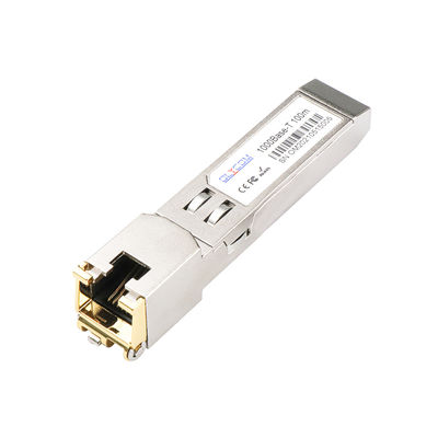 Gigabit RJ45 SFP Modülü Alıcı 10/100/1000BASE-T Cat5 Üzerine UTP Kablosu Sıcak Bağlanabilir