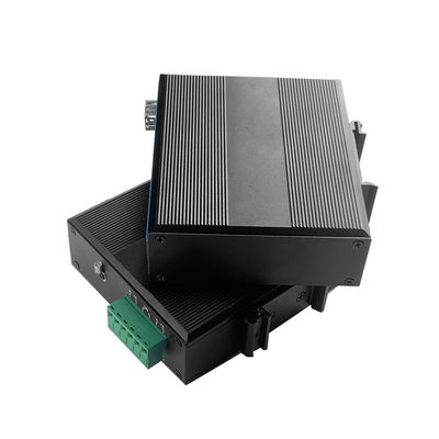 FCC SFP Fiber Endüstriyel Ethernet Medya Dönüştürücü 10/100Mbps 40KM İletim