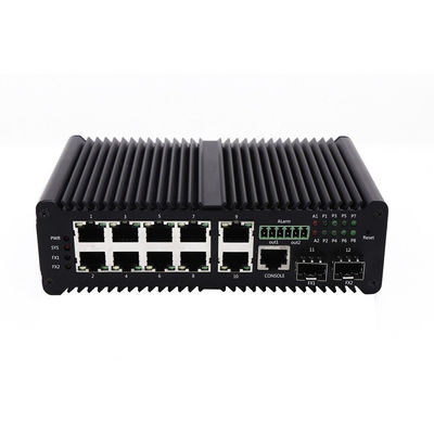 90W'a Kadar Gigabit Ethernet 40Gbps 8 Bağlantı Noktalı Endüstriyel Yönetimli Poe Anahtarı