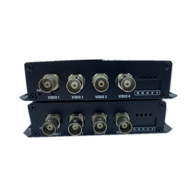 4 Port 1080P Video Üzerine Ethernet Dönüştürücü Koaksi Multimode Fiber Dönüştürücü 12V