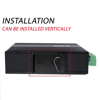 10/100M Hızlı Ethernet Medya Dönüştürücü Endüstriyel PoE 15.4W 30W Yönetilmeyen CE DIN Rail