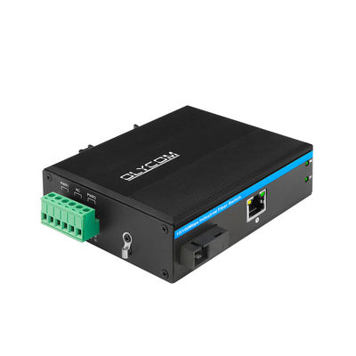 Tek Fiber SC PoE Fiber Media Converter 10/100M Hızlı Ethernet 15.4W 30W IP40 CE