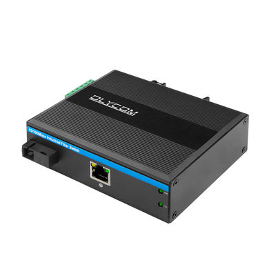 Tek Fiber SC PoE Fiber Media Converter 10/100M Hızlı Ethernet 15.4W 30W IP40 CE