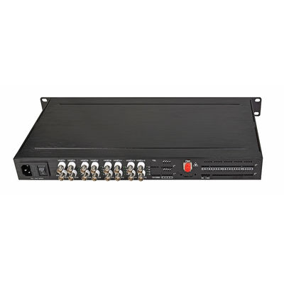 HD 1080P AHD CVI TVI Fiber Video Dijital Optik Dönüştürücü 16 Port AC 220V Giriş