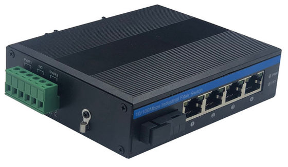 10/100Mbps 5 Bağlantı Noktalı Endüstriyel Ağ Anahtarı Hub SC Konektörü Otomatik MDI/MDIX